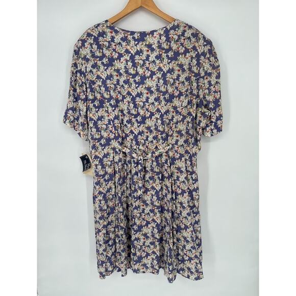 Vintage Maggie McNaughton Dress 22W Floral 90s Button Front Prairie Cottagecore - Picture 6 of 12